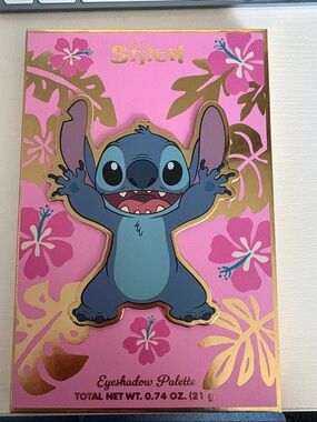 Disney Pink & Blue Stitch Decorative Eyeshadow Palette. New
